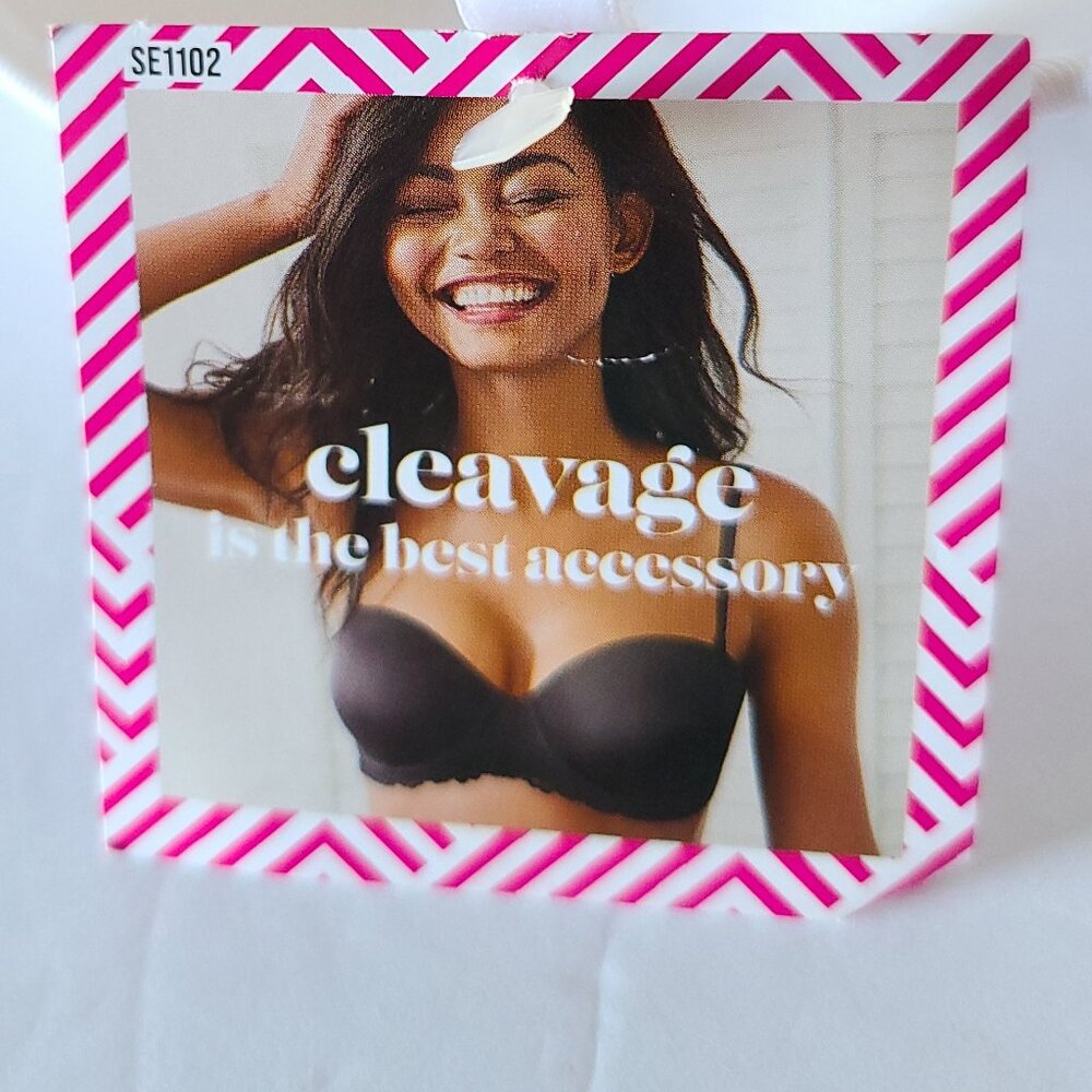 MAIDENFORM STRAPLESS PUSH UP BRA- 34 B - UNDERWIRE -PADDED MULTIWAY STRAPS #1102 - Picture 7 of 9